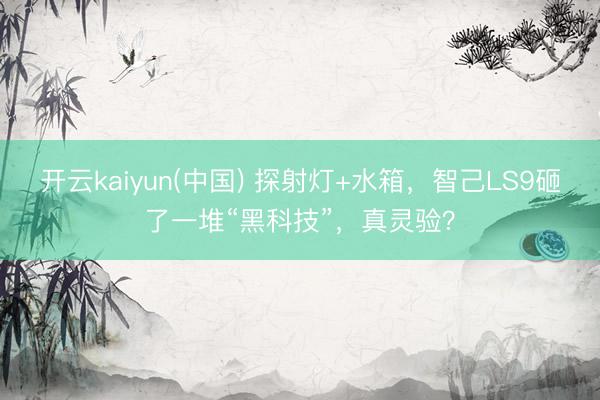 开云kaiyun(中国) 探射灯+水箱，智己LS9砸了一堆“黑科技”，真灵验？