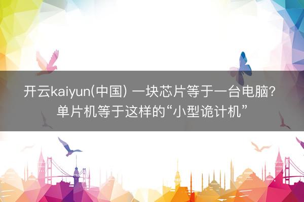开云kaiyun(中国) 一块芯片等于一台电脑? 单片机等于这样的“小型诡计机”