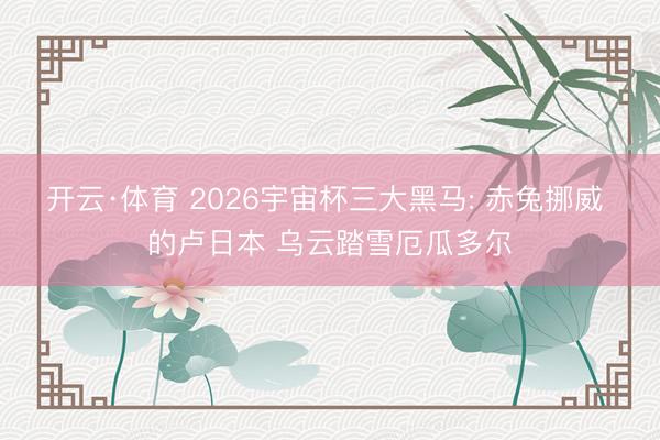 开云·体育 2026宇宙杯三大黑马: 赤兔挪威 的卢日本 乌云踏雪厄瓜多尔