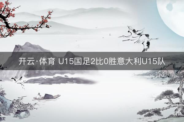 开云·体育 U15国足2比0胜意大利U15队